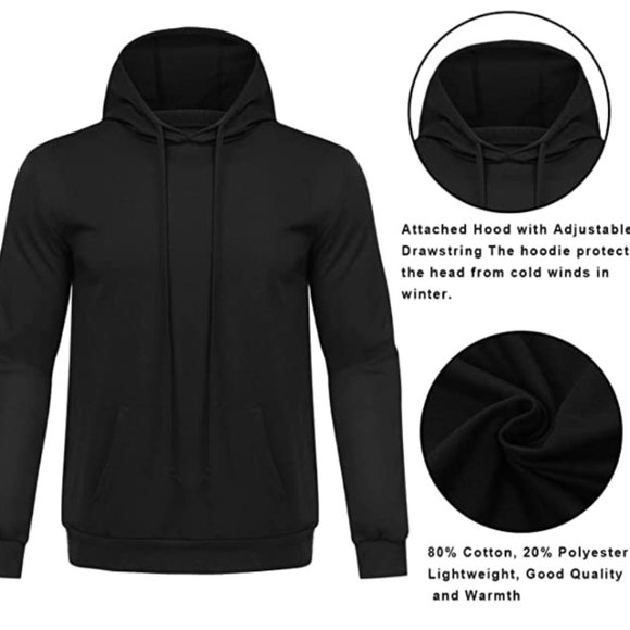 Men's Athletic Hoodies Fashion Casual Long Sleeves - Picture 7 of 7